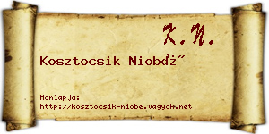 Kosztocsik Niobé névjegykártya